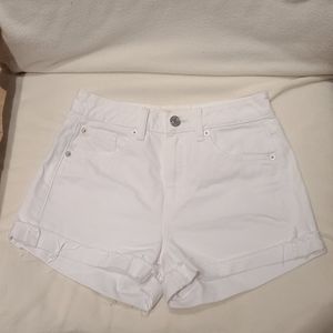 Garage White Denim Shorts